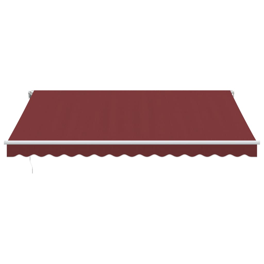 vidaXL Markise Manuell mit LED Weinrot 400x350 cm