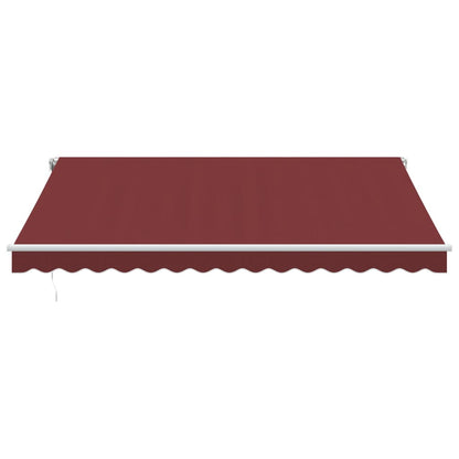 vidaXL Markise Manuell mit LED Weinrot 400x350 cm