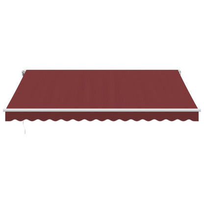 vidaXL Markise Automatisch mit LED Weinrot 400x350 cm