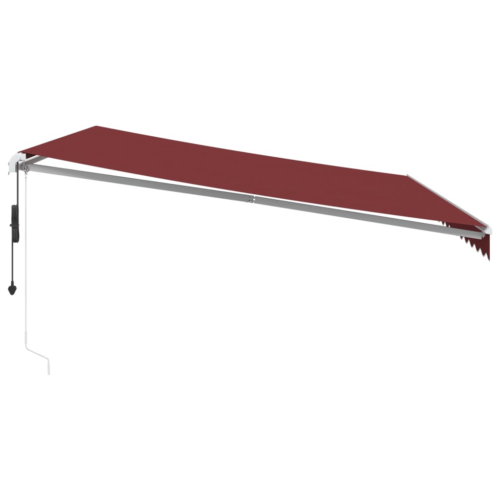 vidaXL Markise Automatisch Burgunderrot 450x350 cm