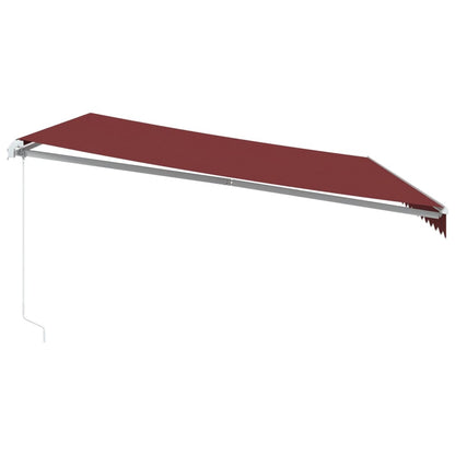 vidaXL Markise Manuell Weinrot 500x350 cm