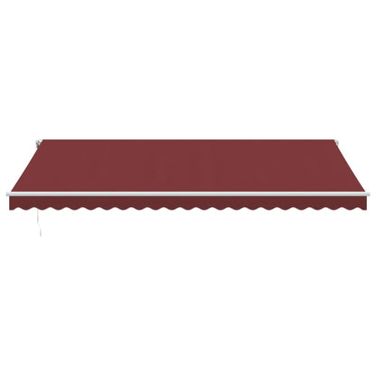 vidaXL Markise Automatisch mit LED Weinrot 500x350 cm