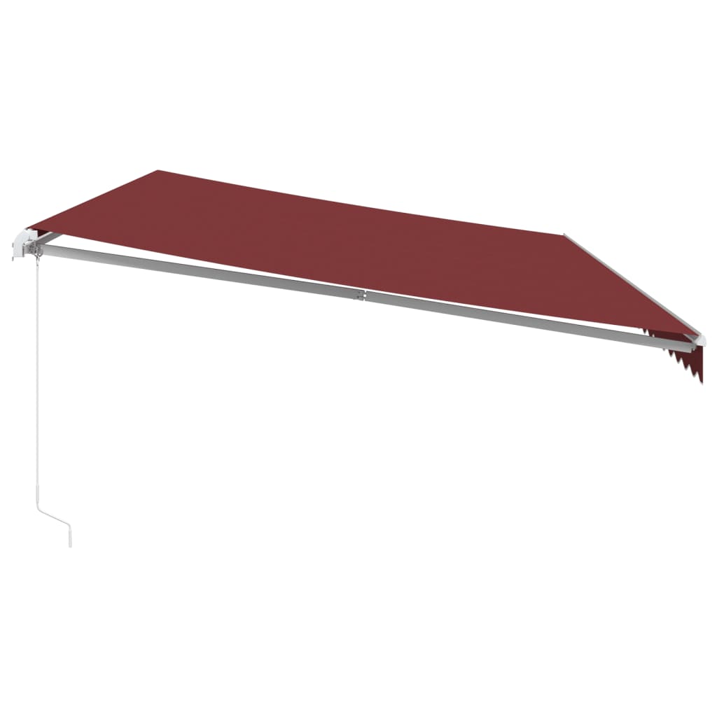 vidaXL Markise Manuell Weinrot 600x350 cm