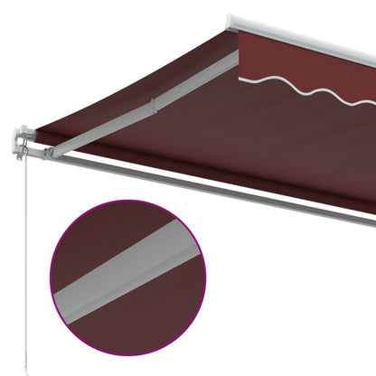 vidaXL Markise Manuell Weinrot 600x350 cm