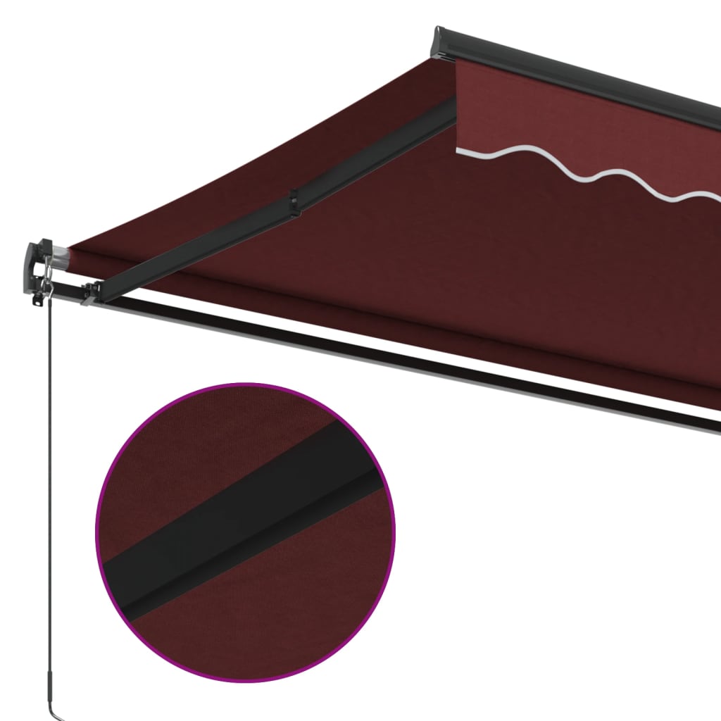 vidaXL Auvent manuel bordeaux 400x350 cm