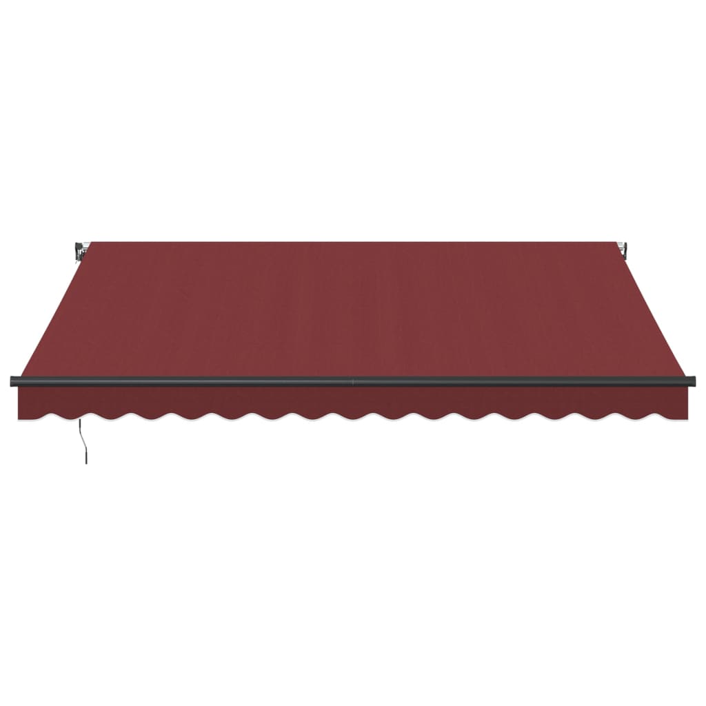 vidaXL Markise Manuell mit LED Weinrot 400x350 cm