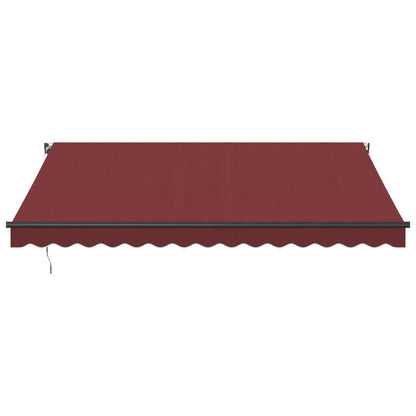 vidaXL Markise Manuell mit LED Weinrot 400x350 cm