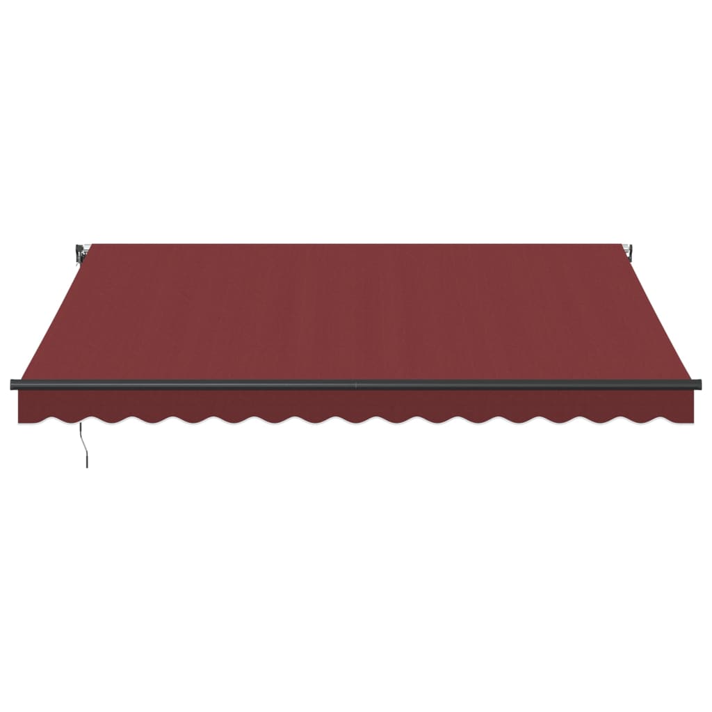 vidaXL Markise Automatisch mit LED Weinrot 400x350 cm