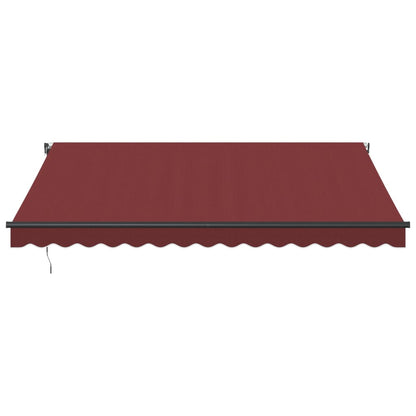 vidaXL Markise Automatisch mit LED Weinrot 400x350 cm