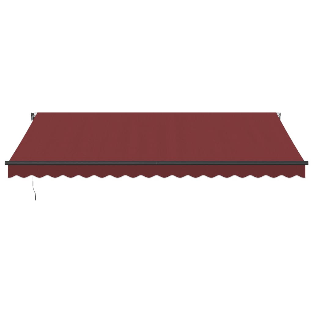 vidaXL Markise Automatisch mit LED Weinrot 450x350 cm