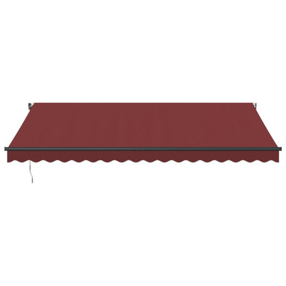 vidaXL Markise Automatisch mit LED Weinrot 450x350 cm