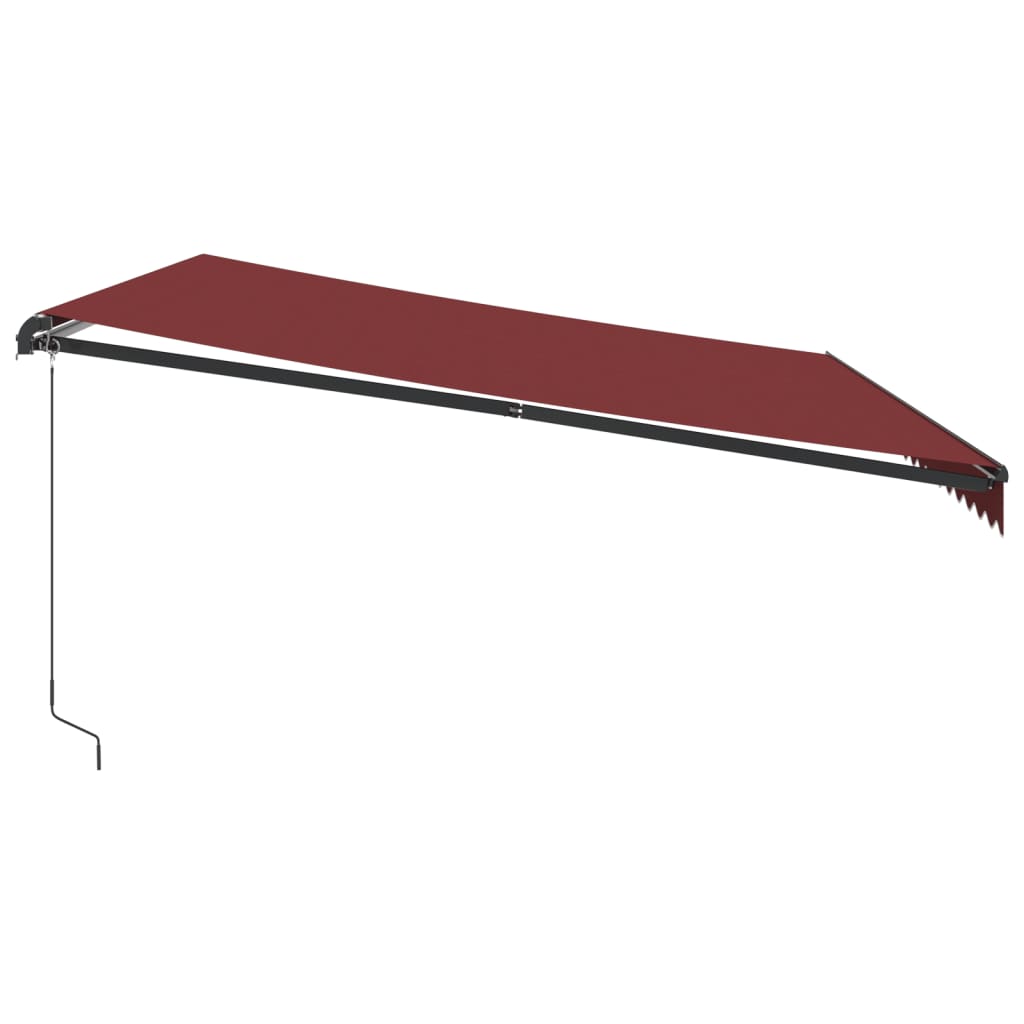 Store banne manuel vidaXL bordeaux 500x350 cm