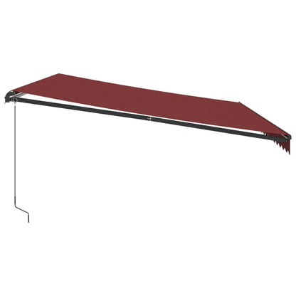 Store banne manuel vidaXL bordeaux 500x350 cm