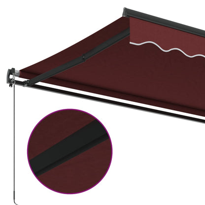 Store banne manuel vidaXL bordeaux 500x350 cm