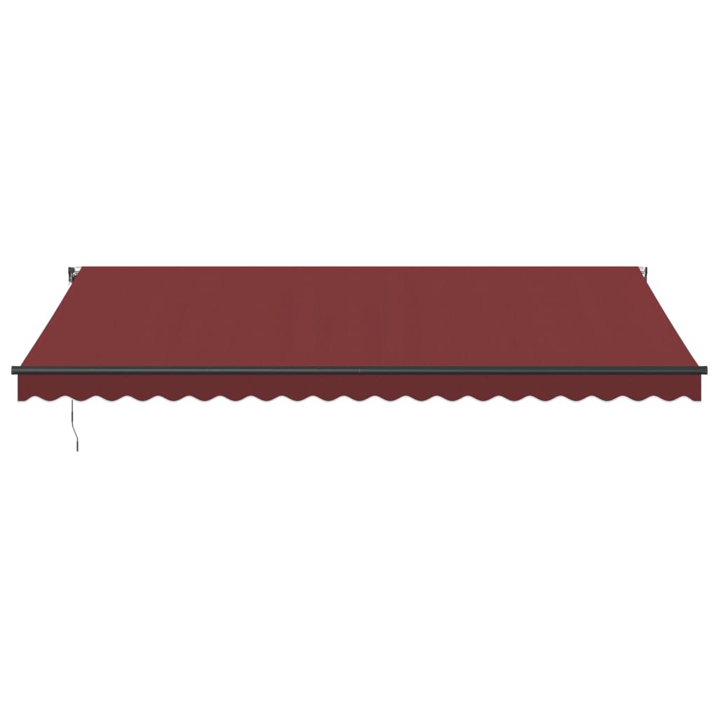 vidaXL Markise Automatisch mit LED Weinrot 500x350 cm
