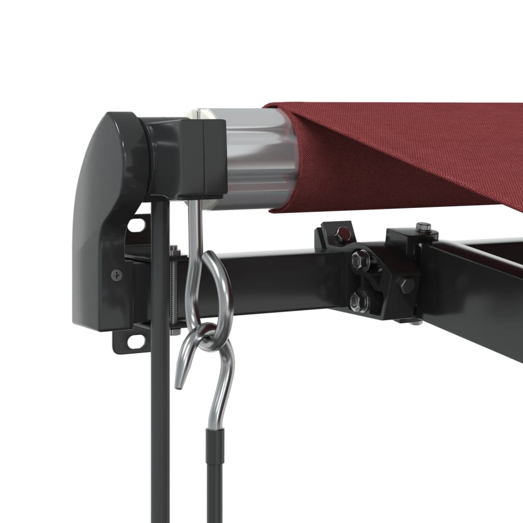 vidaXL Markise Automatisch mit LED Weinrot 500x350 cm