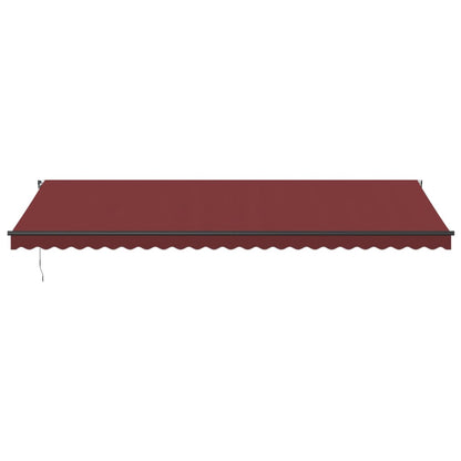 vidaXL Markise Manuell mit LED Weinrot 600x350 cm
