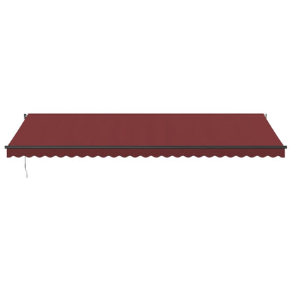 vidaXL Markise Automatisch mit LED Weinrot 600x350 cm
