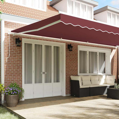 vidaXL Store Banne Manuel Rouge Bordeaux 600x300 cm
