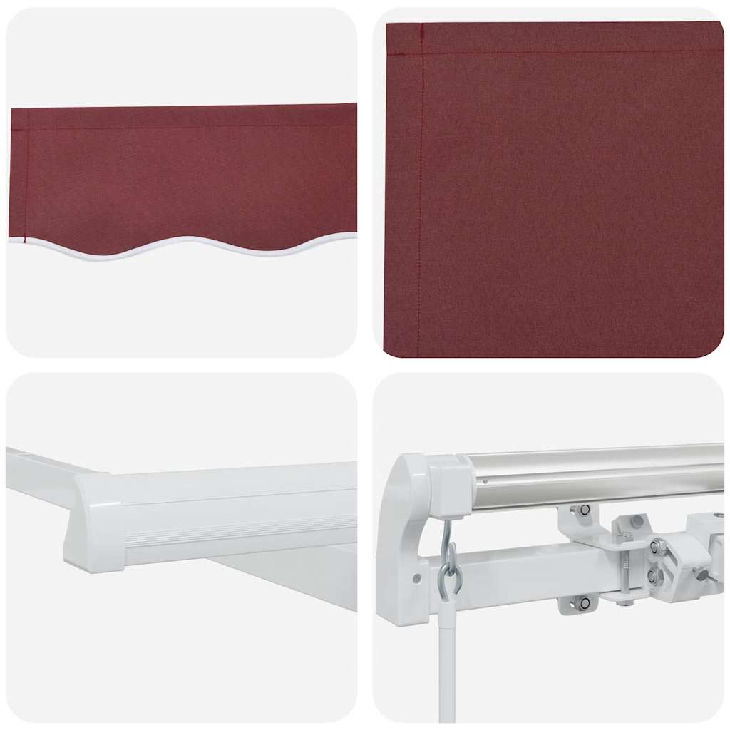 vidaXL Store Banne Manuel Rouge Bordeaux 600x300 cm