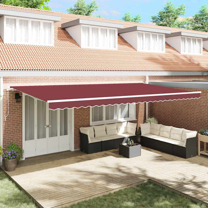 vidaXL Store Banne Manuel Rouge Bordeaux 600x300 cm