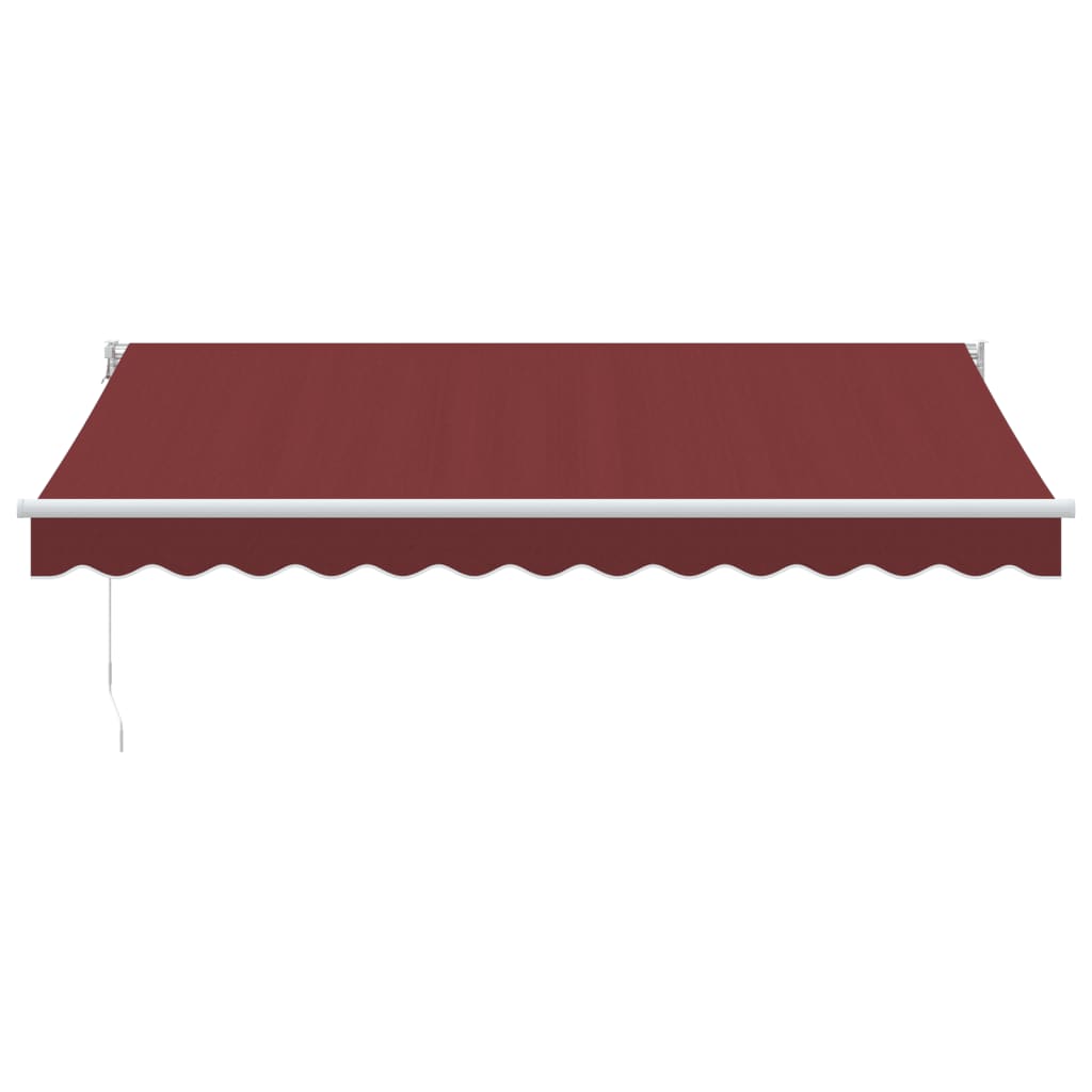 vidaXL Markise Manuell Weinrot 350x250 cm