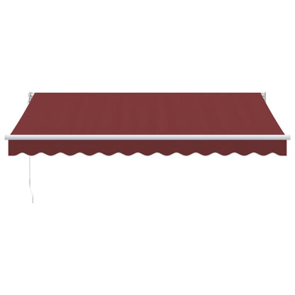 vidaXL Markise Manuell Weinrot 350x250 cm
