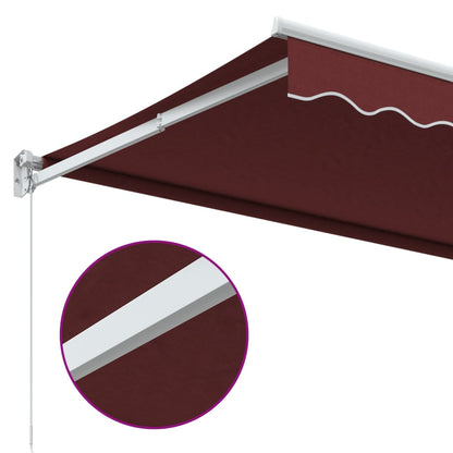 vidaXL Markise Manuell Weinrot 350x250 cm