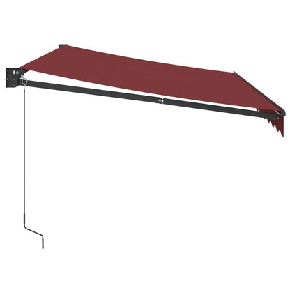 vidaXL Markise Manuell Weinrot 350x250 cm