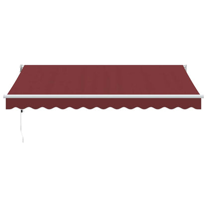 vidaXL Auvent rétractable automatique bordeaux 350x250 cm