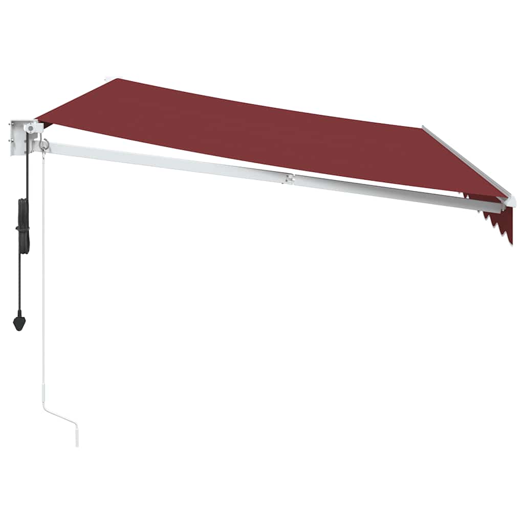 vidaXL Auvent rétractable automatique bordeaux 350x250 cm