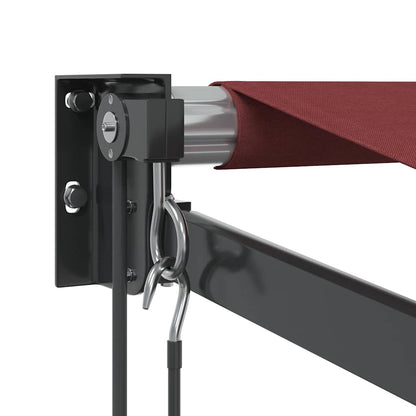vidaXL Auvent rétractable automatique bordeaux 350x250 cm
