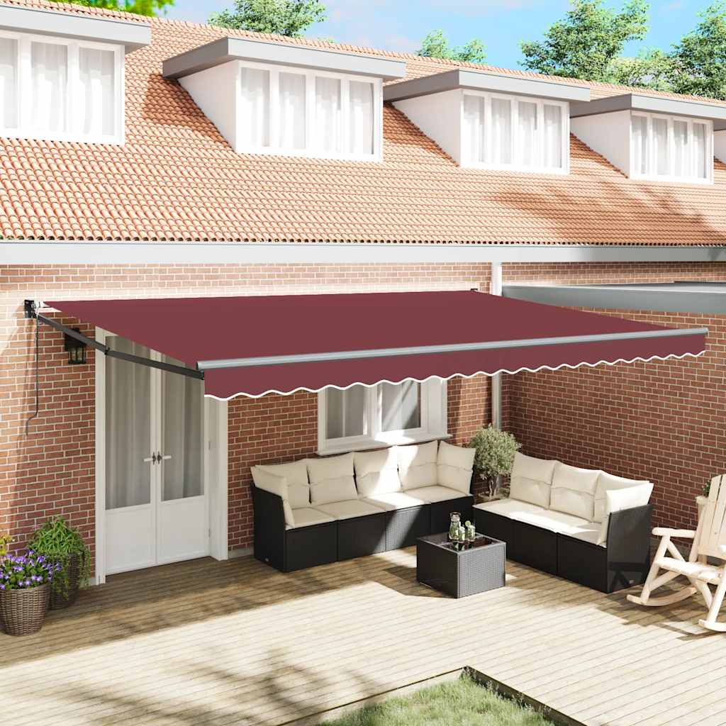 vidaXL Store automatique bordeaux 500x300 cm