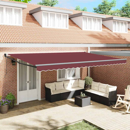 vidaXL Store automatique bordeaux 500x300 cm