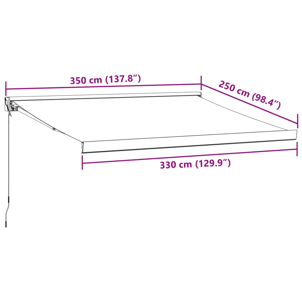 vidaXL Store manuel Rouge bordeaux 350x250 cm