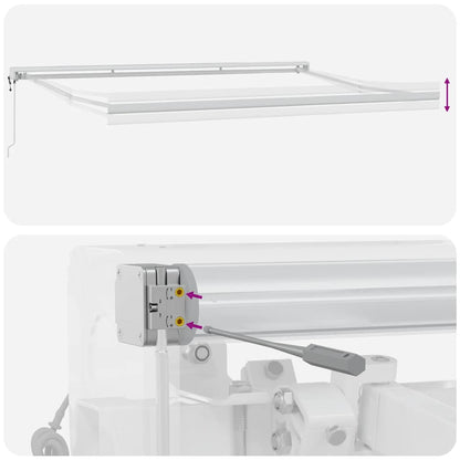 vidaXL Store banne automatique bordeaux 500x300 cm
