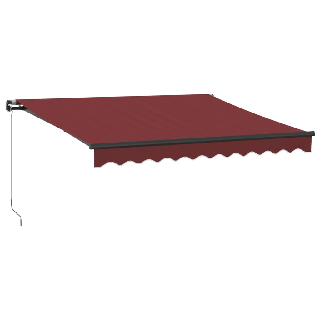 vidaXL Auvent manuel avec LED Rouge bordeaux 300x250 cm