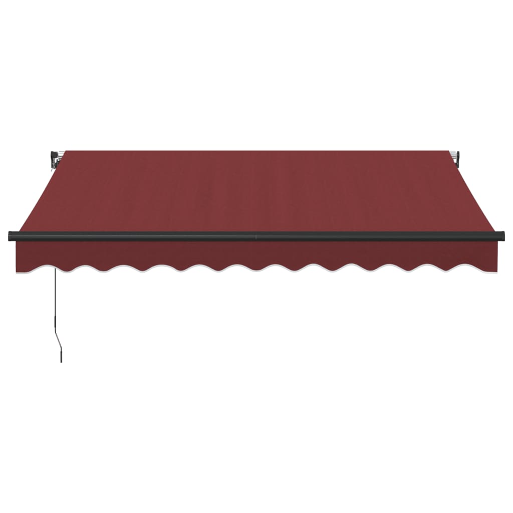 vidaXL Auvent manuel avec LED Rouge bordeaux 300x250 cm
