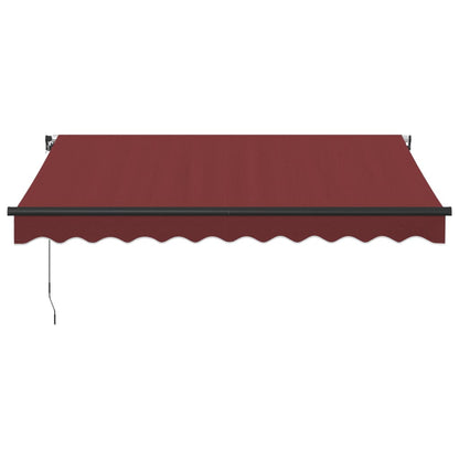 vidaXL Auvent manuel avec LED Rouge bordeaux 300x250 cm