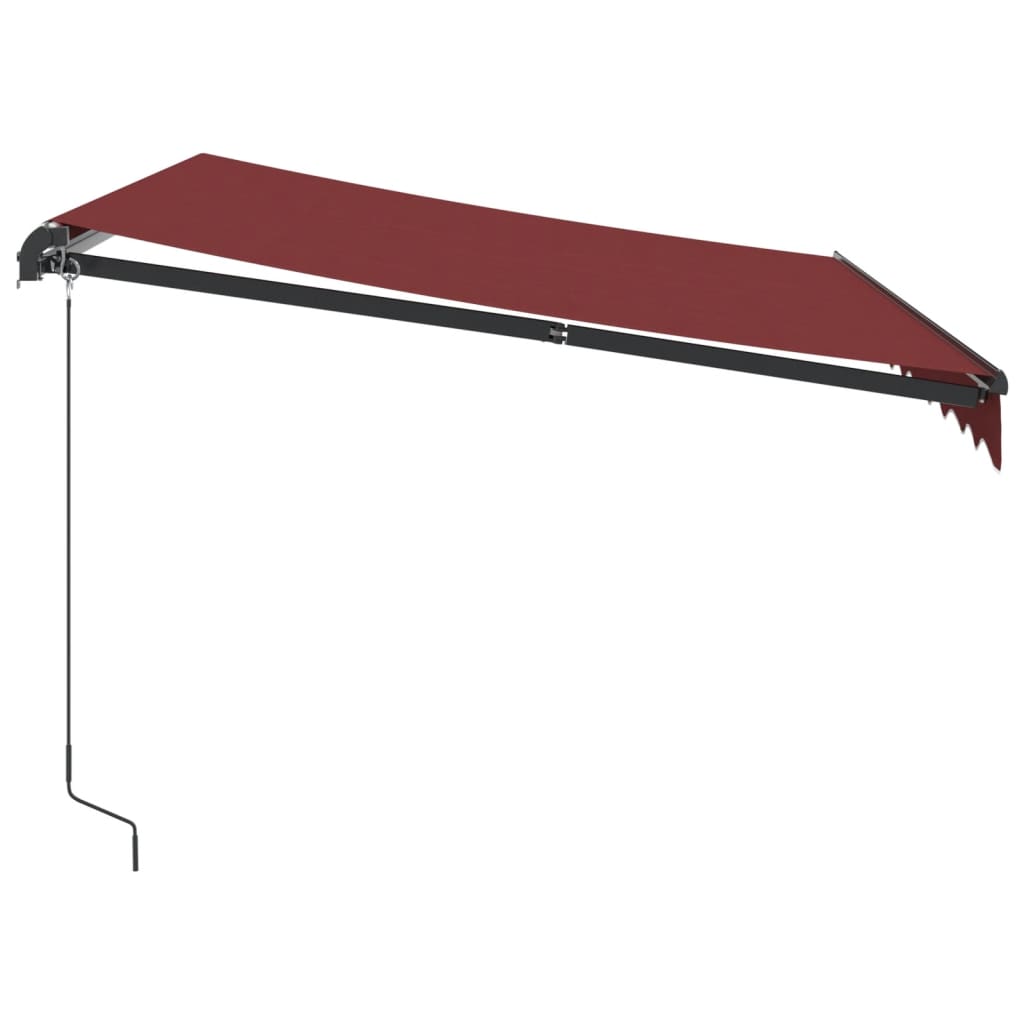 vidaXL Auvent manuel avec LED Rouge bordeaux 300x250 cm
