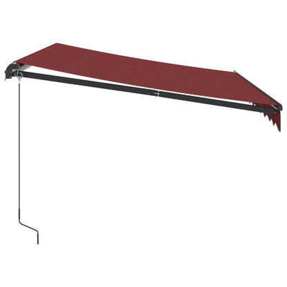 vidaXL Auvent manuel avec LED Rouge bordeaux 300x250 cm