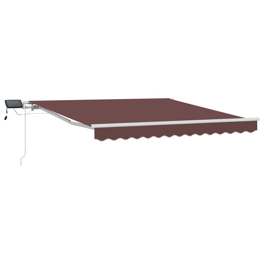 vidaXL Markise Manuell mit LED Braun 300x250 cm