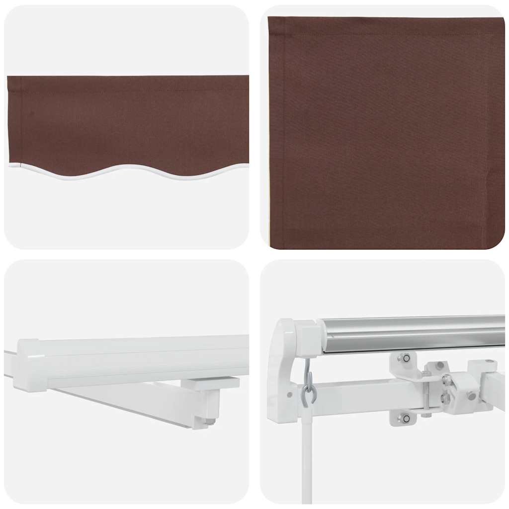 vidaXL Markise Manuell mit LED Braun 300x250 cm