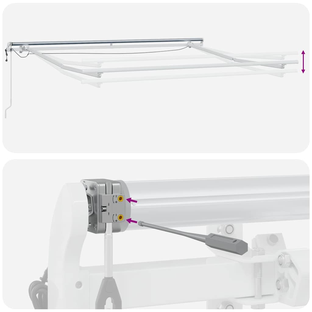 vidaXL Markise Automatisch mit LED Braun 300x250 cm