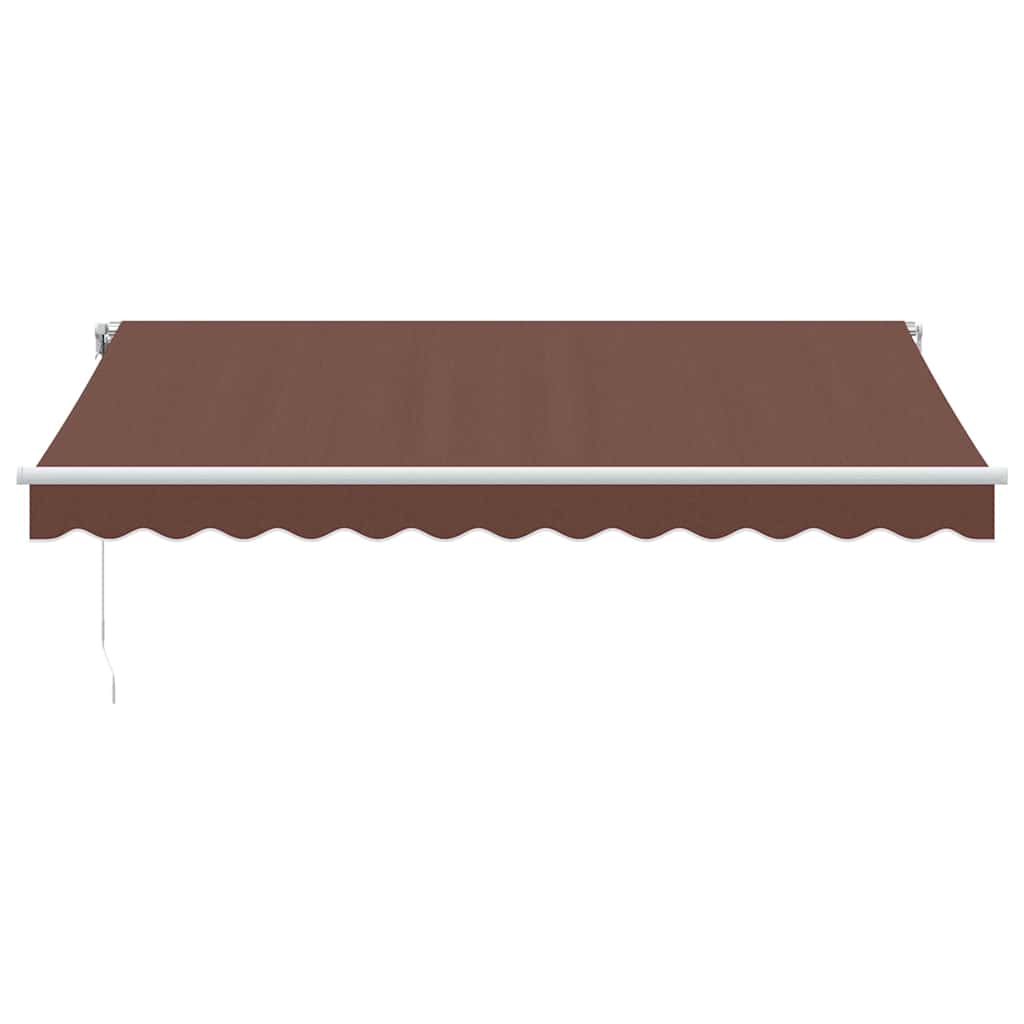 vidaXL Markise Manuell mit LED Braun 350x250 cm