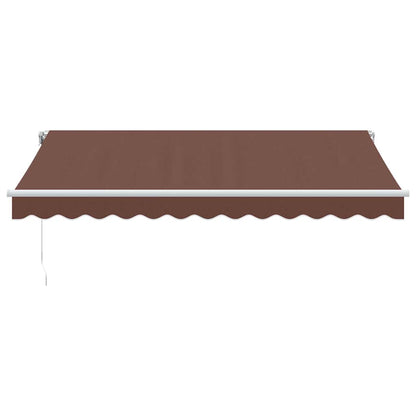 vidaXL Markise Manuell mit LED Braun 350x250 cm