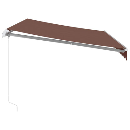 vidaXL Markise Manuell mit LED Braun 350x250 cm