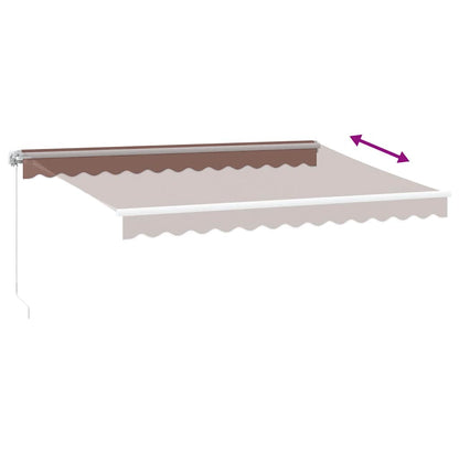 vidaXL Markise Manuell mit LED Braun 350x250 cm