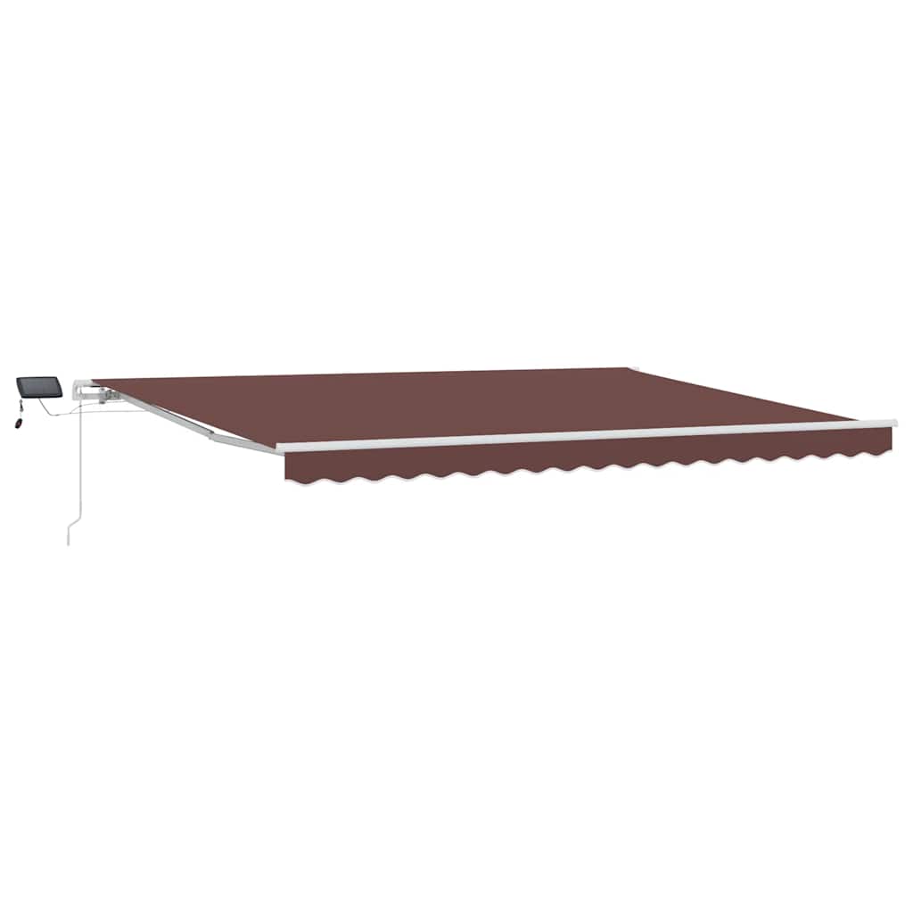 vidaXL Markise Manuell mit LED Braun 450x300 cm