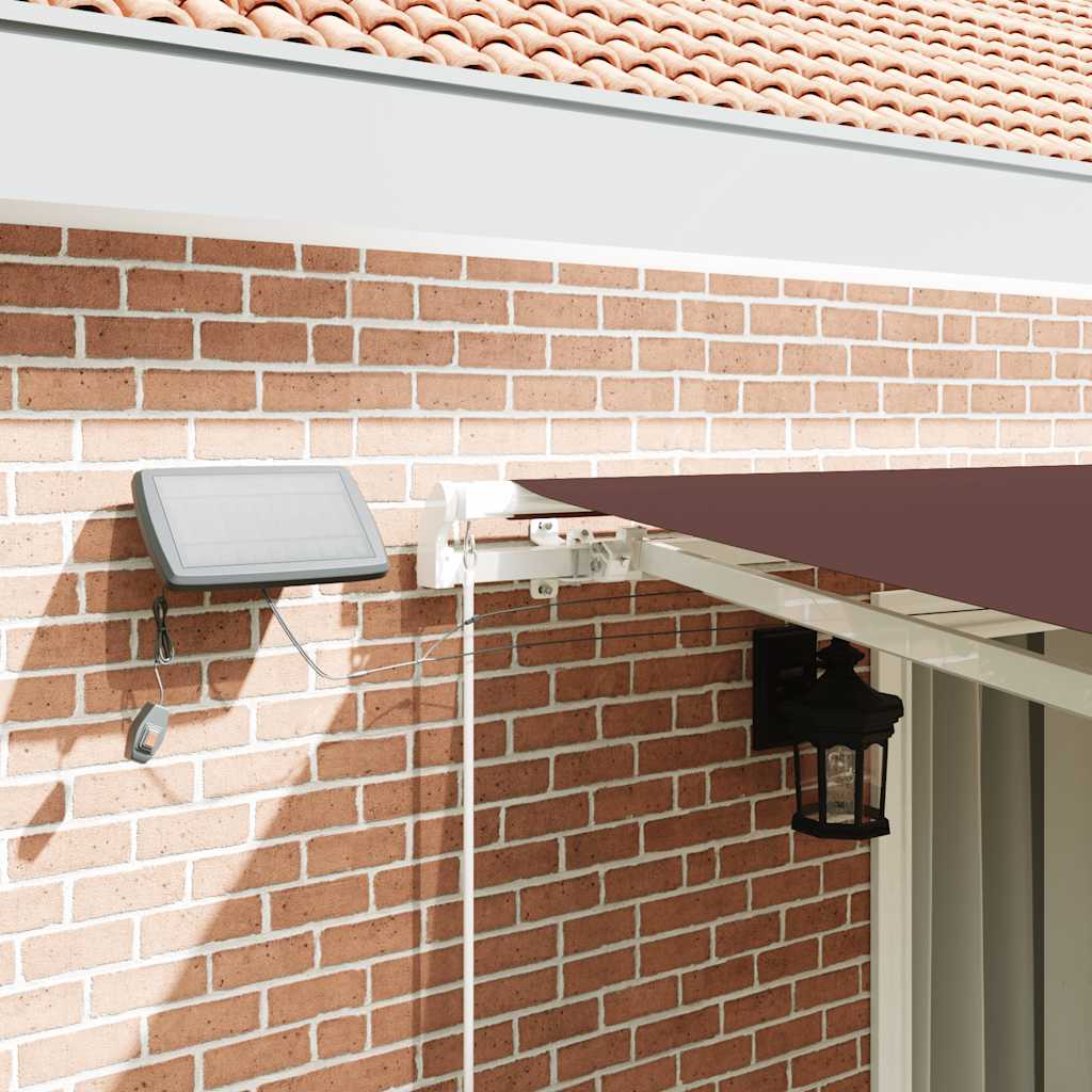vidaXL Markise Manuell mit LED Braun 450x300 cm